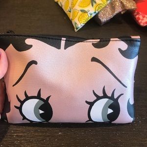 Betty boop and black sequin make up bag